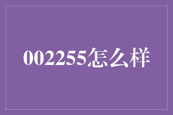 002255怎么样