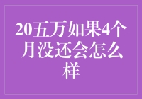 20五万借款逾期4个月后的法律与财务后果分析