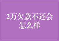 2万元债务拖欠不还，法律后果及应对策略