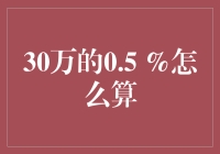 探索30万元资金的0.5%计算方法及相关应用