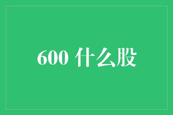 600 什么股