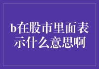 股市中的B标识：背后的含义及其重要性