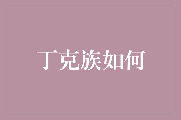 丁克族如何