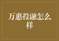 万惠投融怎么样？是你的理财救星还是坑钱黑洞？