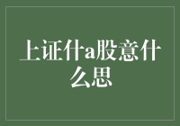 上证什a股意什么思：一场股市新手的探秘之旅