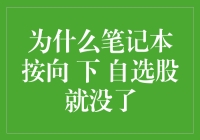 笔记本电脑按向下的键，自选股就消失的真相