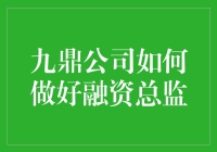 九鼎公司融资总监的奇幻冒险：如何在资本的海洋里遨游