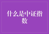 中证指数？听起来就像是一种让我钱包变瘦的神秘力量！