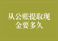 叔叔阿姨们，你们知道从公账提取现金要多久吗？