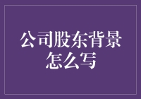 股东背景书写指南：构建公司治理结构的重要环节