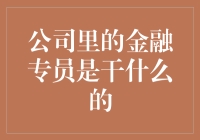 穿着西装的钱眼：公司里金融专员的日常