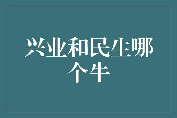 兴业和民生哪个牛