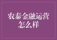 农泰金融运营现状：创新科技驱动农村金融服务升级