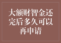 大额财智金还清后多久可以申请再借款：全面解析