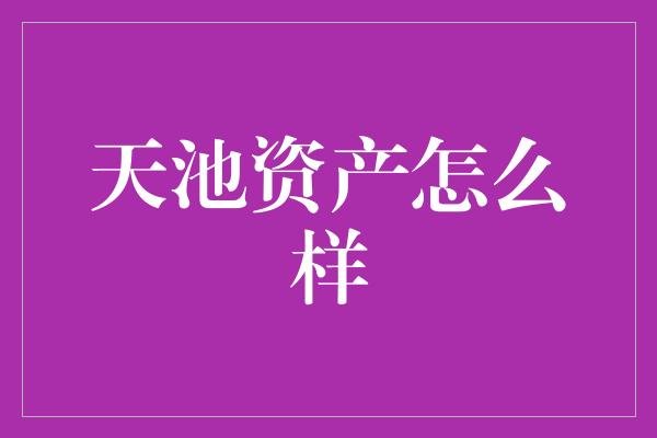 天池资产怎么样