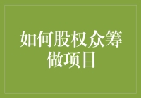 如何股权众筹做项目：从零到一股的创业指南