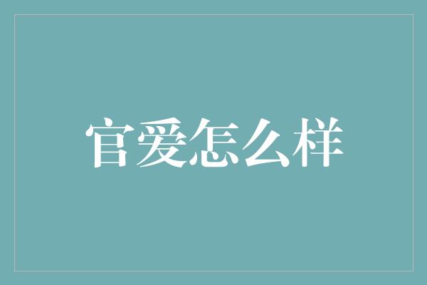 官爱怎么样