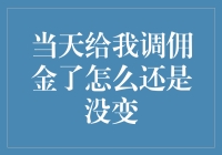 佣金已调，为何账户未变？——探究佣金调整后账户未更新的可能原因