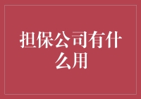 担保公司有什么用，拯救你的钱包与信用！