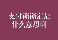 支付锁锁定是什么意思啊？我怀疑它是不是在玩捉迷藏