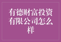 有德财富投资有限公司怎么样？你问我？我来告诉你！