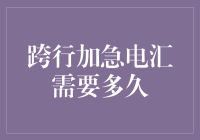 跨行加急电汇：解开金融交易速度之谜