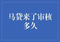 马上贷来了审核多久？别急，咱们先数数蚂蚁